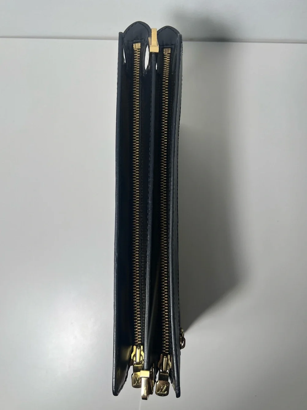 Louis Vuitton Vintage Black Epi Leather Enghien Crossbody Shoulder Clutch Bag
